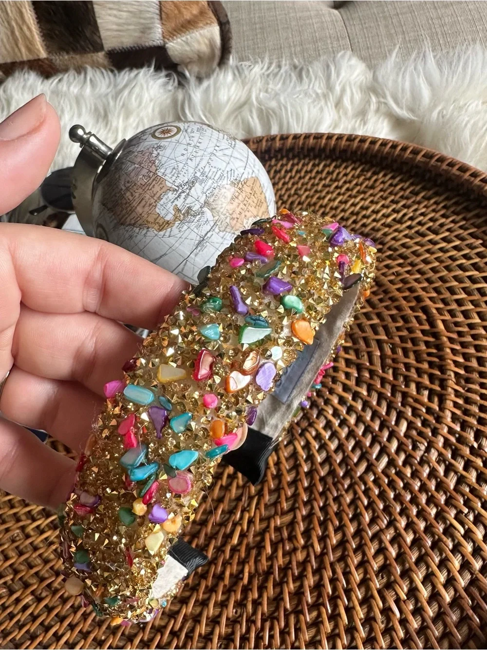 Headbands for Hope Beaded Sequin Glitter Multicolor Headband Set
